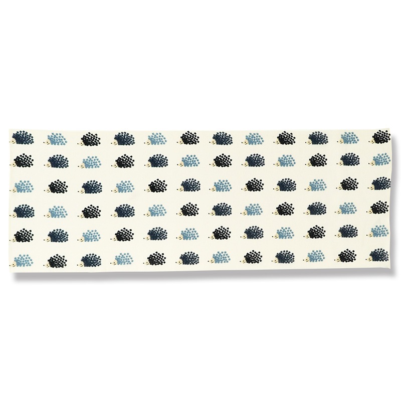 ガーゼ90cm「ハリネズミ」（ブラック/グレー）