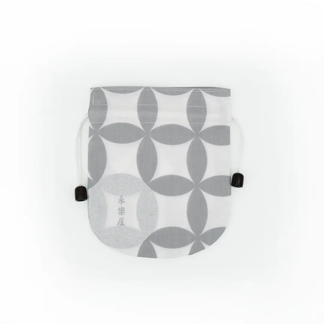 リバーシブル手ぬぐい巾着「七宝」