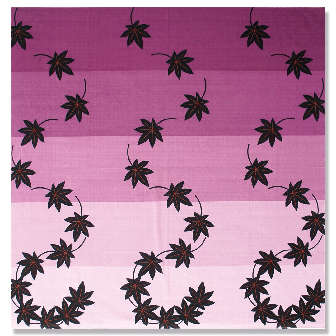 大風呂敷 「紅葉」(パープル/ブラック）