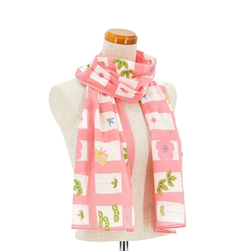 ガーゼ180cm「ポチ袋」（ピンク）