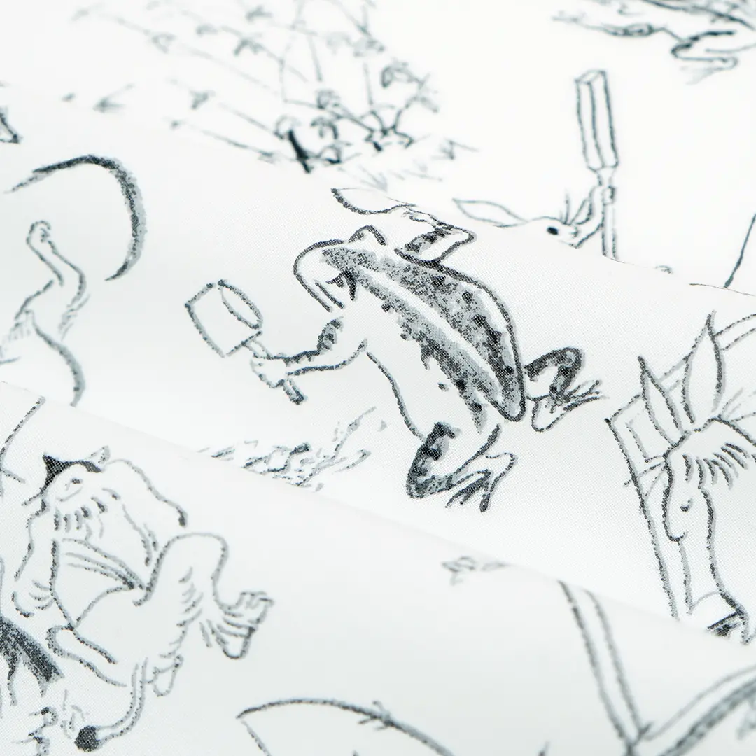 手ぬぐい「鳥獣戯画～手漉き和紙ができるまで～」 | 手ぬぐい,永楽屋細