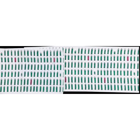 ガーゼ180cm 「えんぴつ」（グリーン）