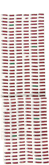 ガーゼ180cm 「えんぴつ」（レッド）