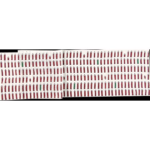 ガーゼ180cm 「えんぴつ」（レッド）