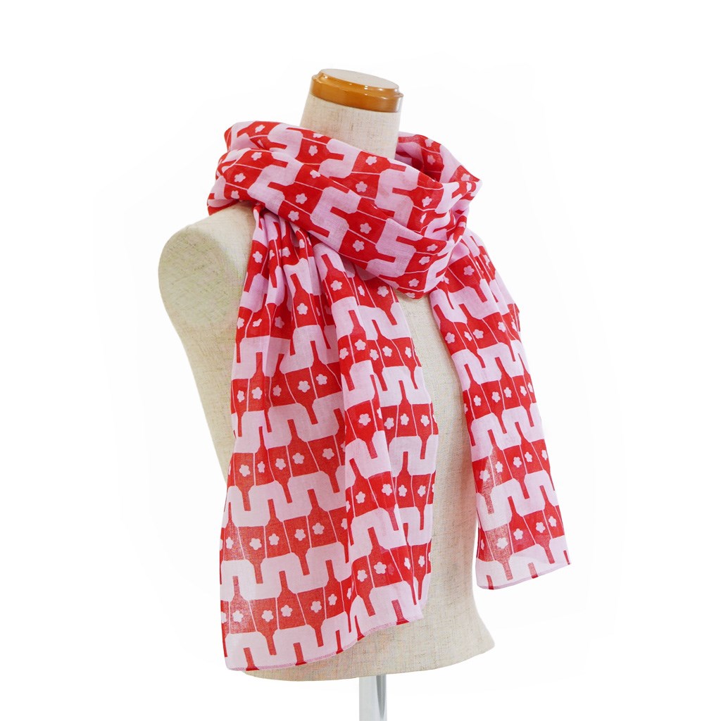 ガーゼ180cm 「羽子板」（レッド）