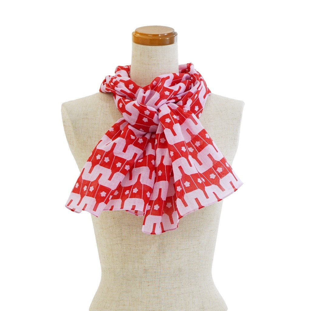 ガーゼ180cm 「羽子板」（レッド）