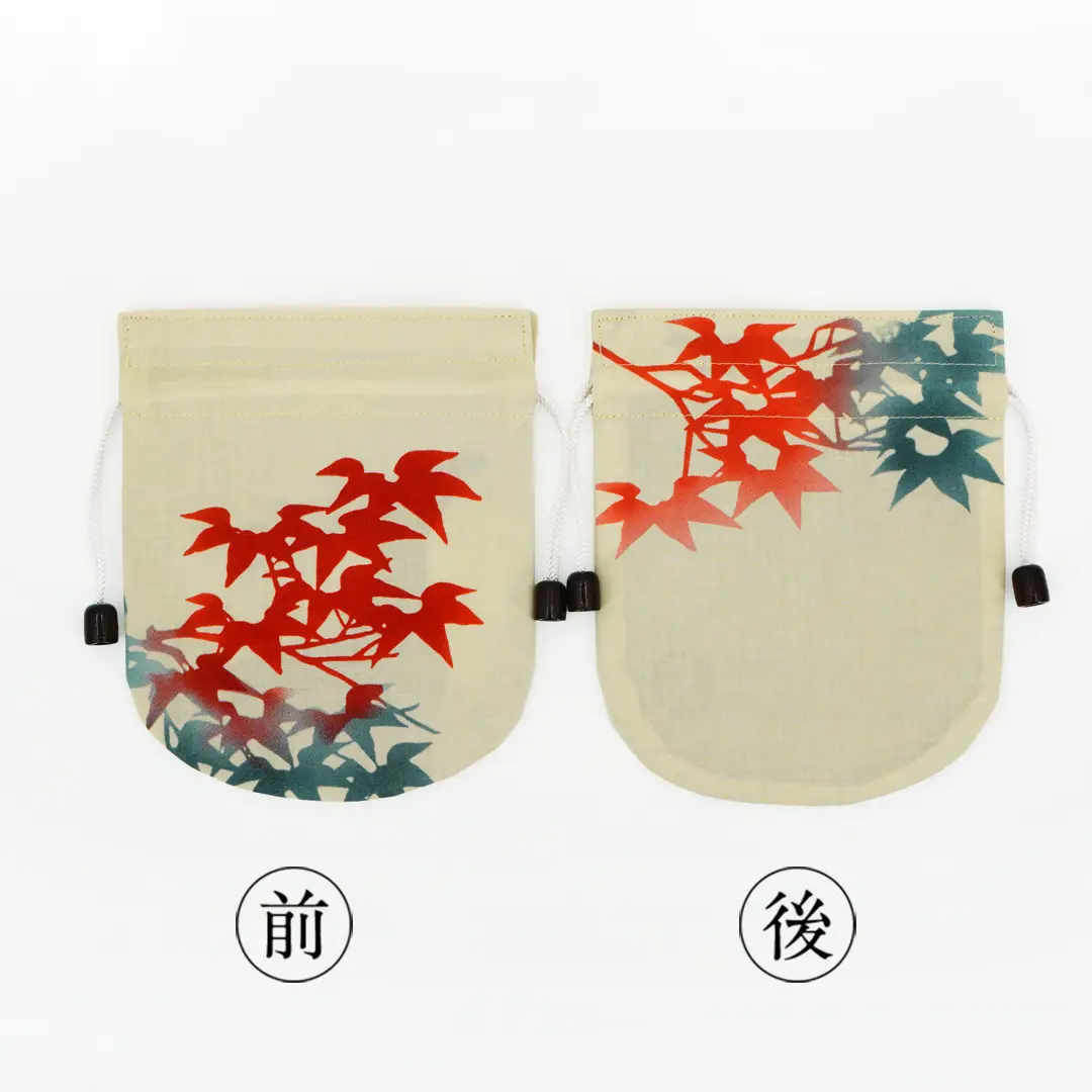 リバーシブル手ぬぐい巾着「たそがれ」