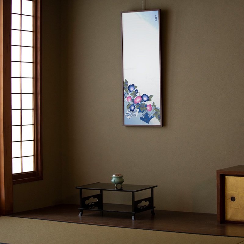 手ぬぐい「扇朝顔」