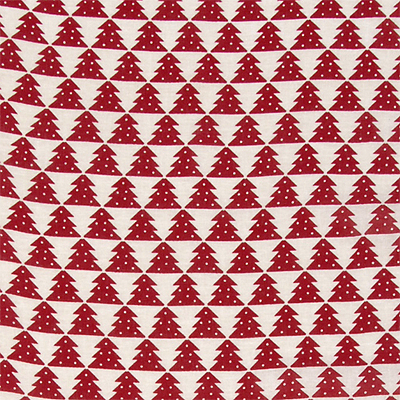 ガーゼ180cm 「ミニツリー」（レッド）