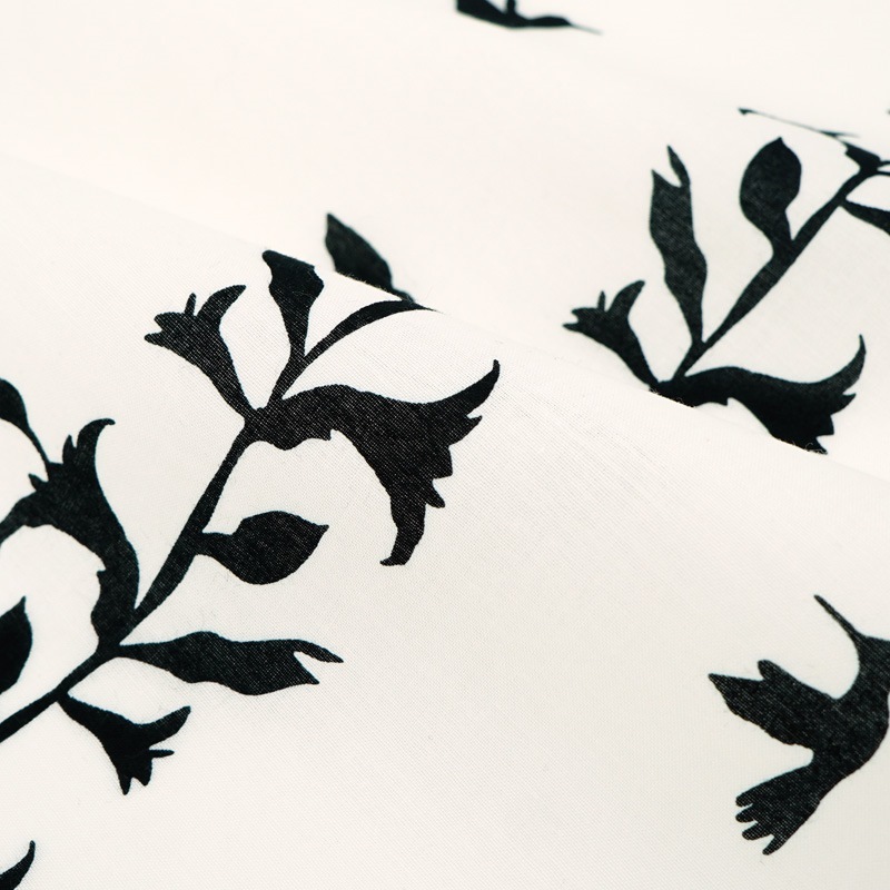 手ぬぐい総柄90cm「ハチドリ」(ブラック)