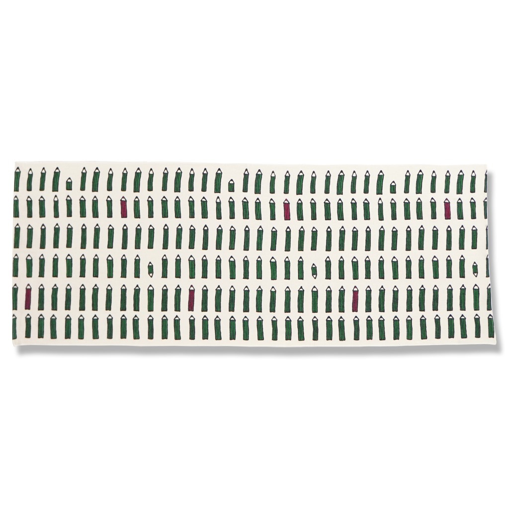 ガーゼ90cm 「えんぴつ」(グリーン)