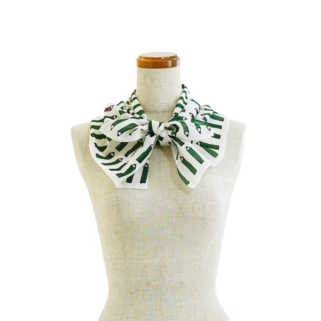 ガーゼ90cm 「えんぴつ」(グリーン)