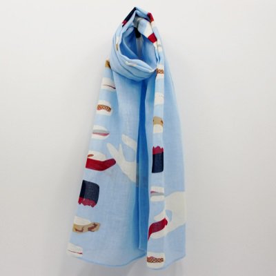 ガーゼ120㎝ 「お寿司」（ブルー）