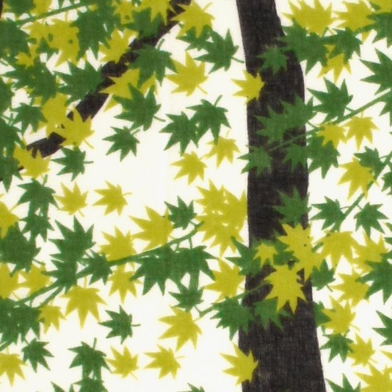 ガーゼ180㎝ 「紅葉」（グリーン/ライトグリーン）