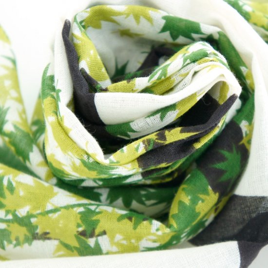 ガーゼ180㎝ 「紅葉」（グリーン/ライトグリーン）