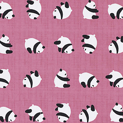 小風呂敷 「パンダ」（ピンク／ブラック）