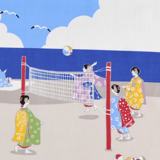 手ぬぐい「舞妓さんたちの海」