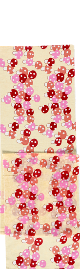 ガーゼ180㎝ 「きのこ」（ピンク）