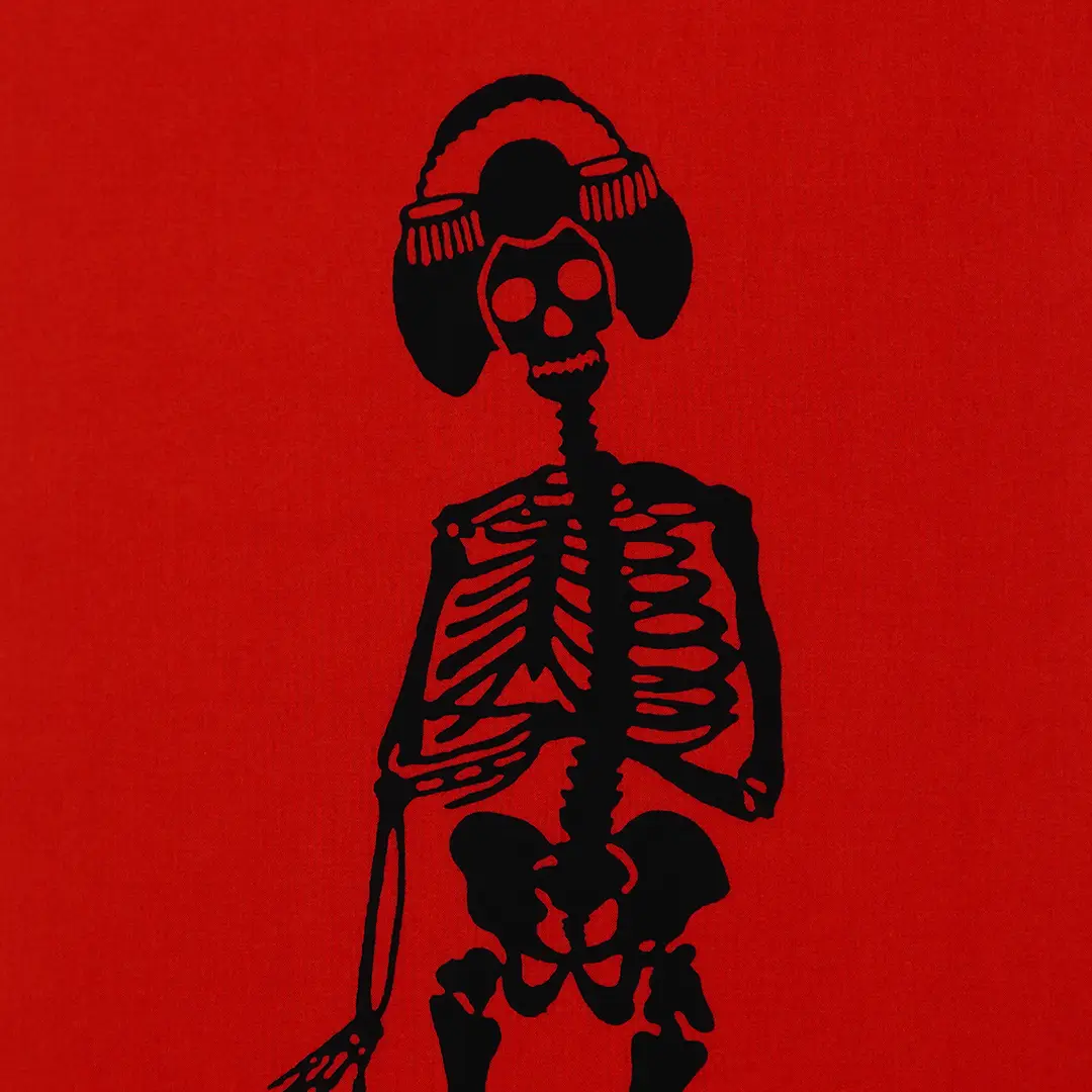 手ぬぐい「ガイコツ舞妓」