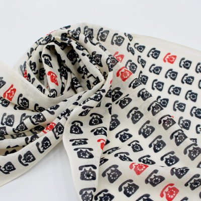 ガーゼ120㎝ 「電話」（レッド）