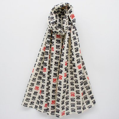 ガーゼ120㎝ 「電話」（レッド）