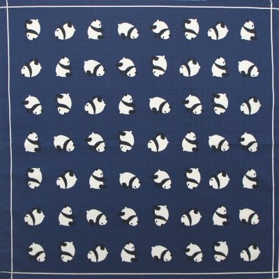 小風呂敷 「パンダ」（ネイビー／ブラック）