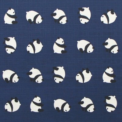小風呂敷 「パンダ」（ネイビー／ブラック）