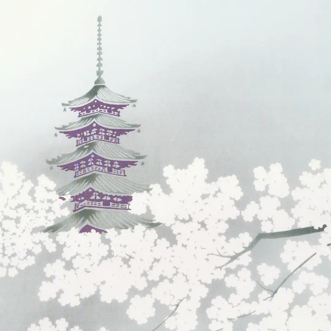 手ぬぐい「古都の桜」