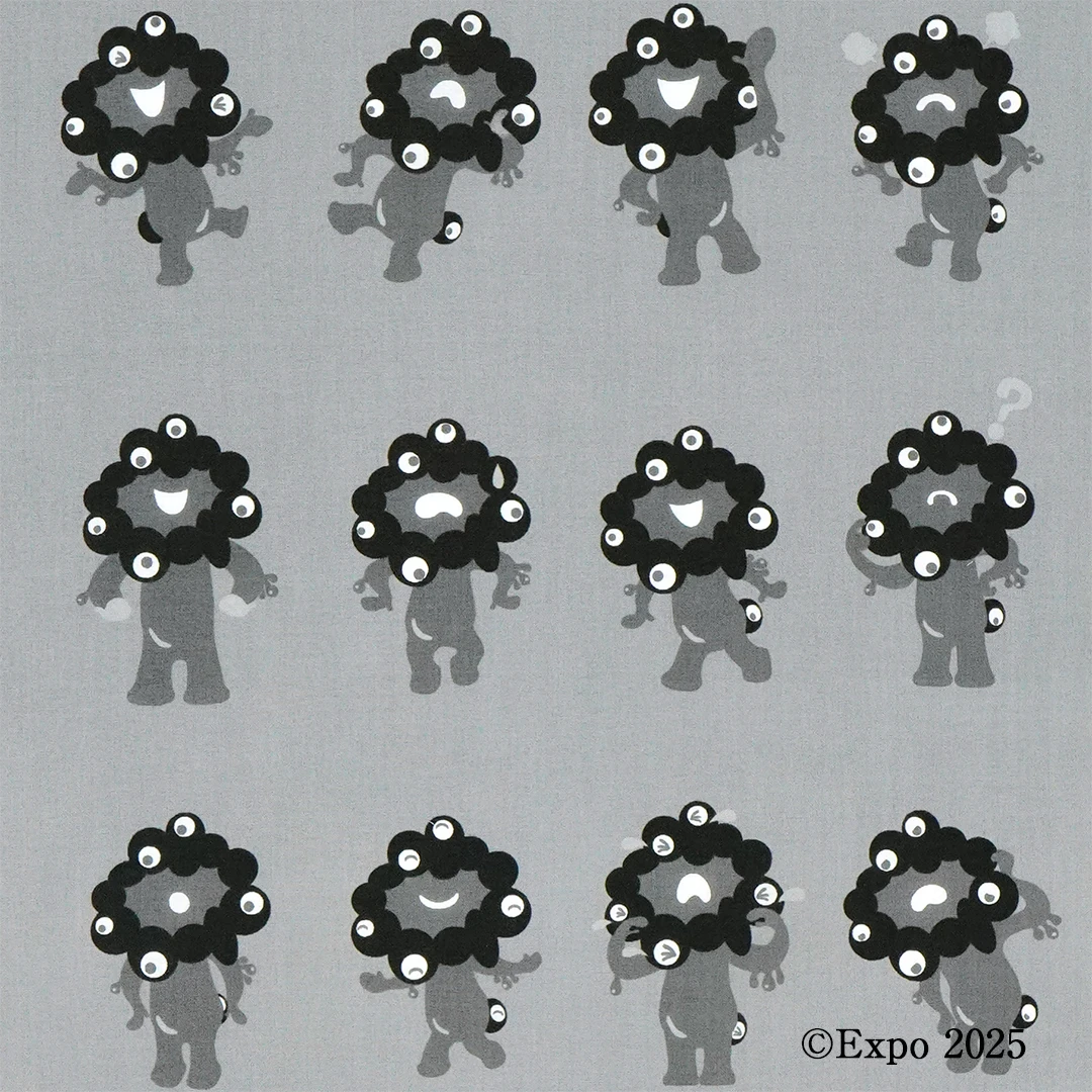 手ぬぐい「黒ミャクミャク」