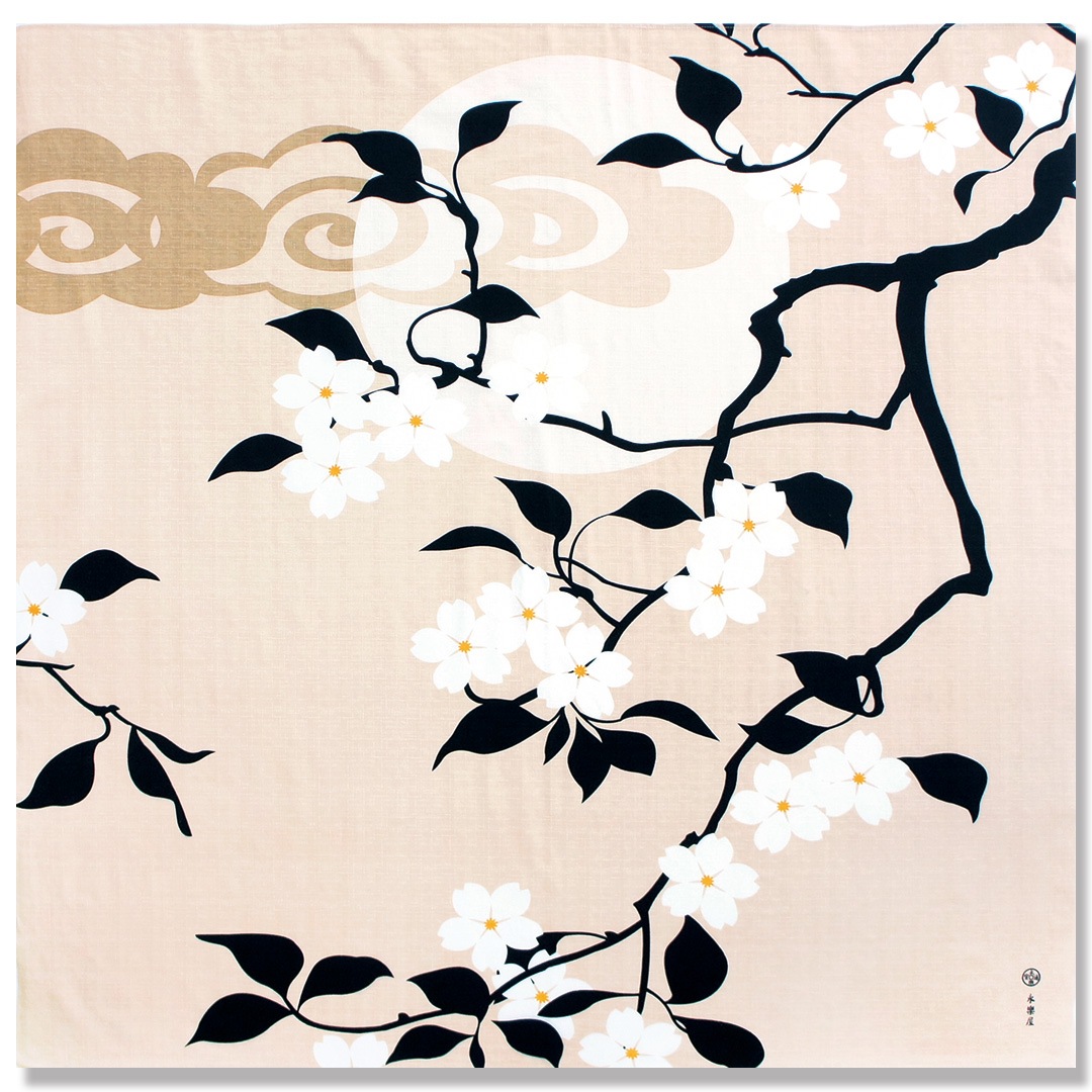 大風呂敷 「月花図」