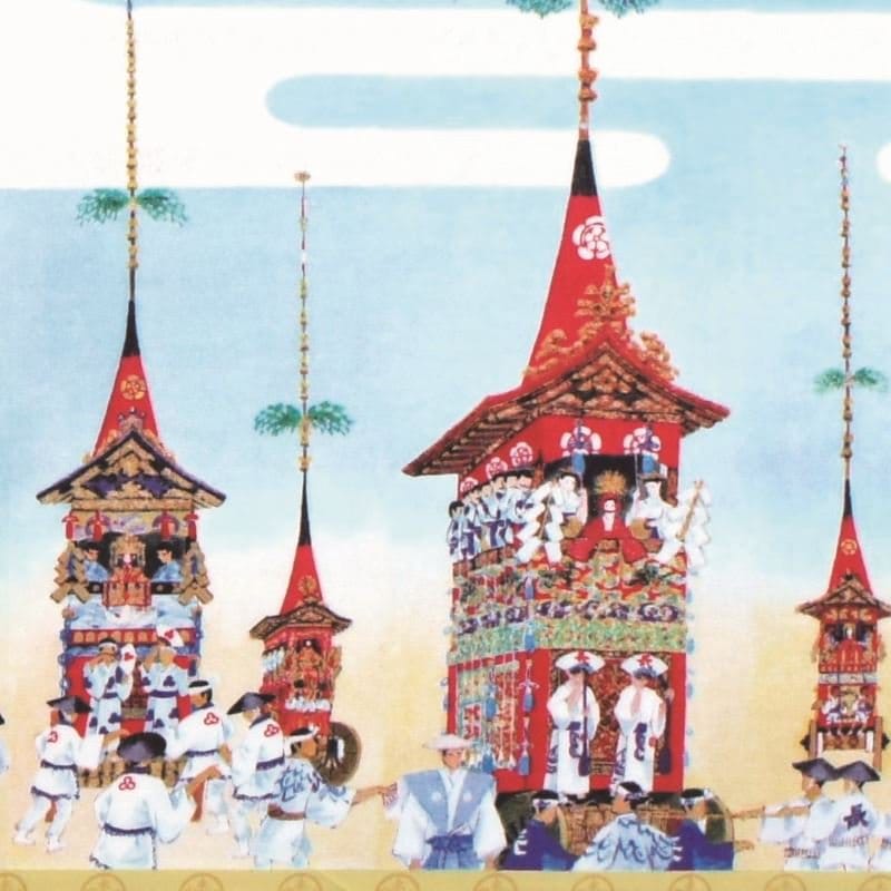 手ぬぐい「絢爛屏風『祇園祭山鉾図』」 | 手ぬぐい,永楽屋細辻伊兵衛
