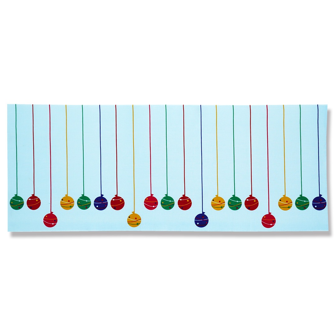 手ぬぐい総柄90cm「ヨーヨー」（ブルー）