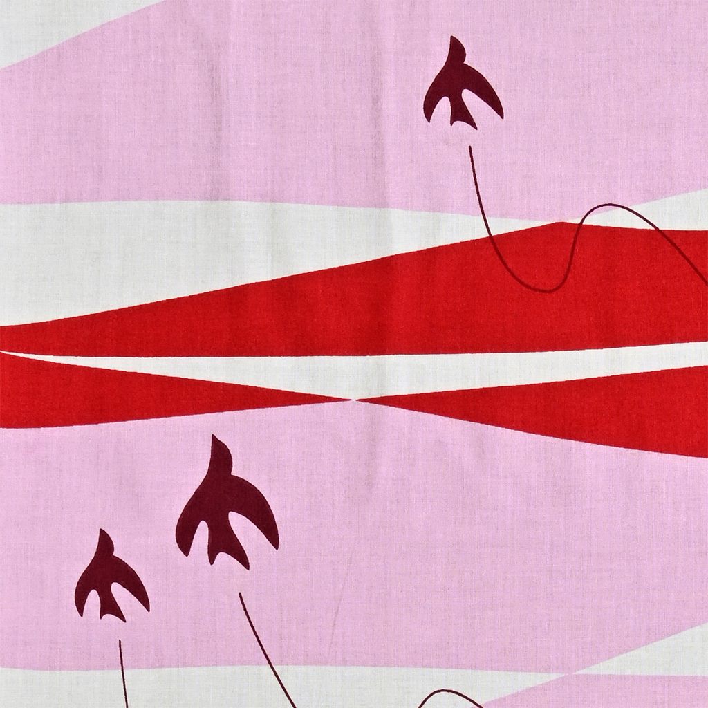 手ぬぐい総柄120㎝「風燕」(ピンク)