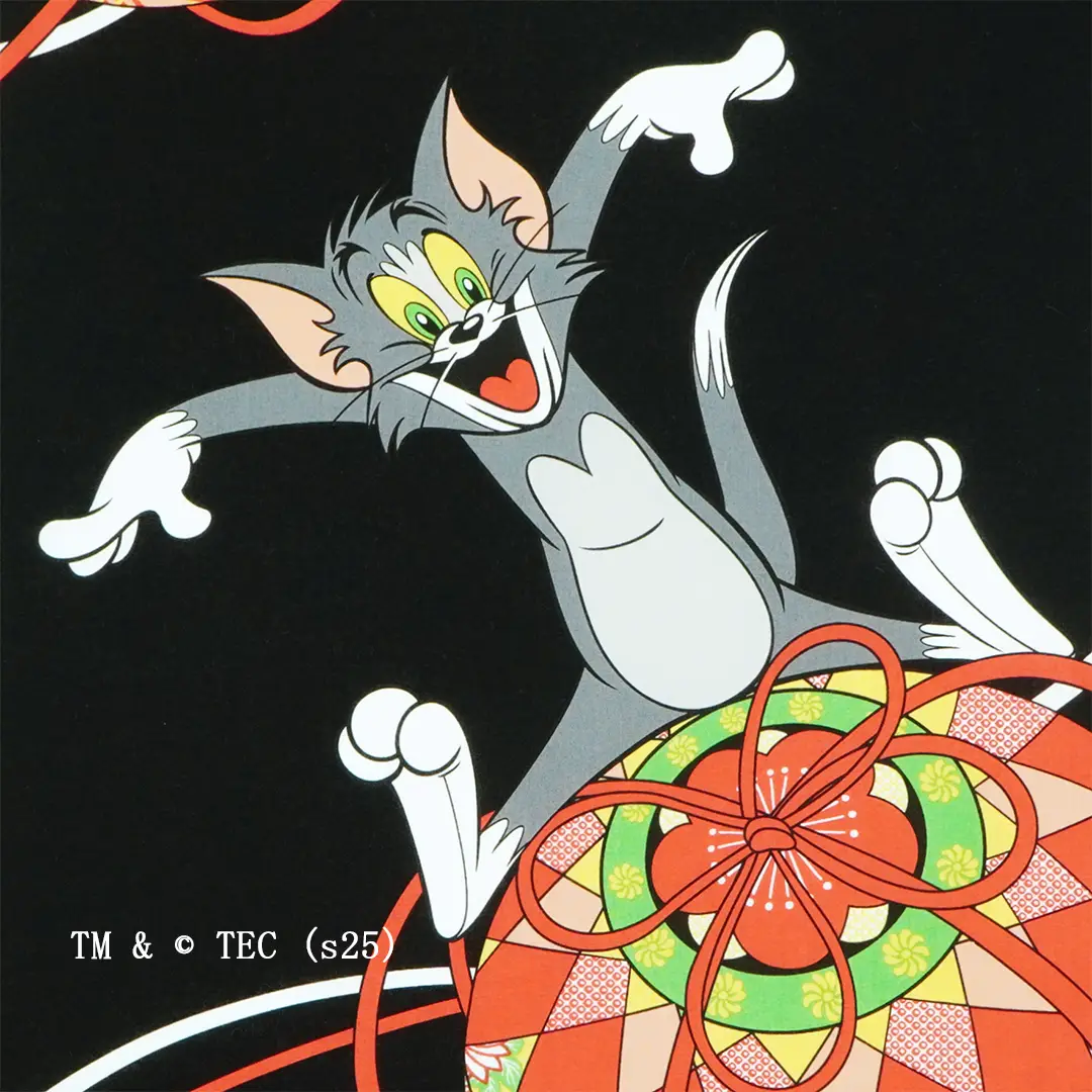 手ぬぐい「手毬とトムとジェリー」