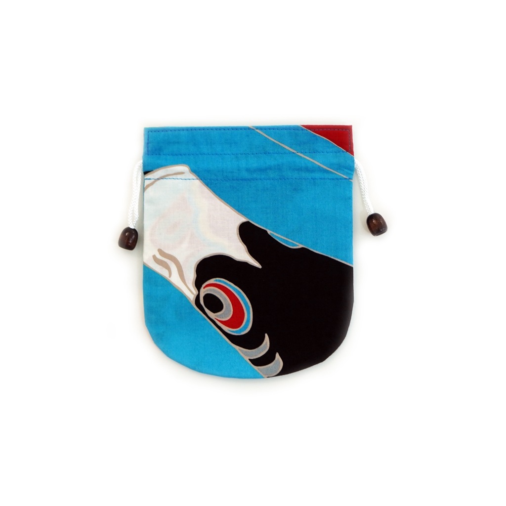 リバーシブル手ぬぐい巾着 「五月幟」