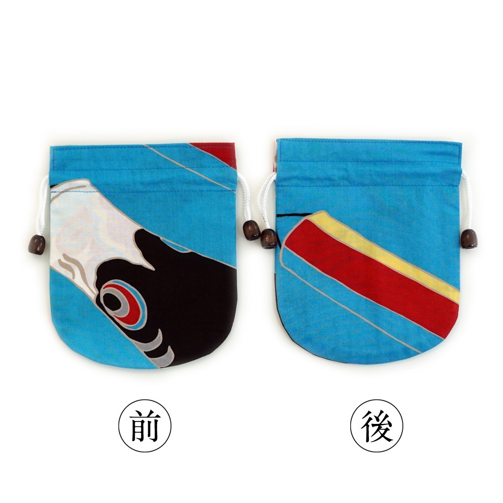 リバーシブル手ぬぐい巾着 「五月幟」