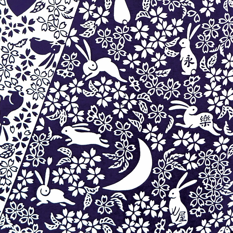 手ぬぐい「月うさぎ」