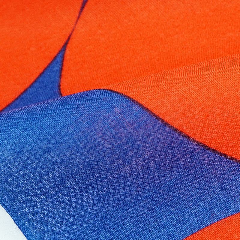 手ぬぐい総柄90㎝「ビッグアップル」(ブルー/レッド)