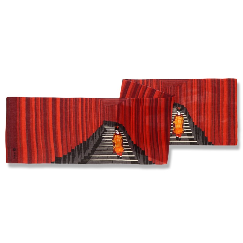 ガーゼ180cm「鳥居と舞妓さん」