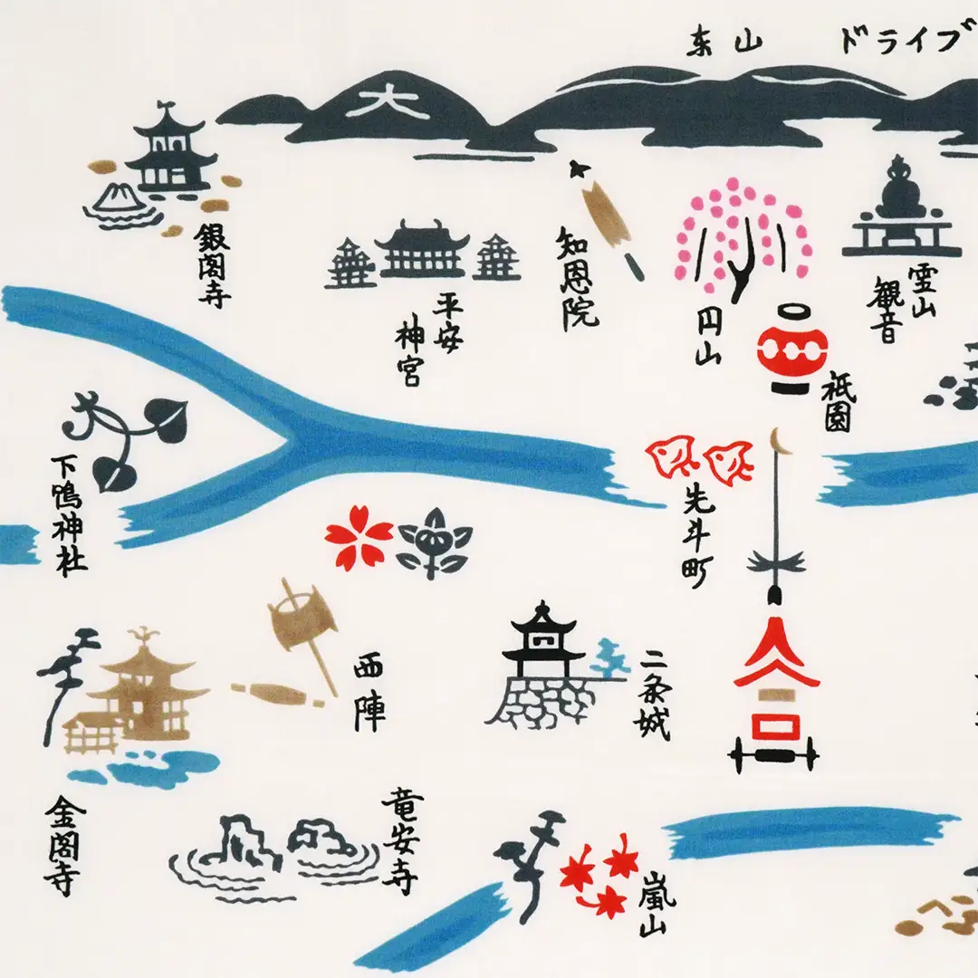 手ぬぐい「京名所」