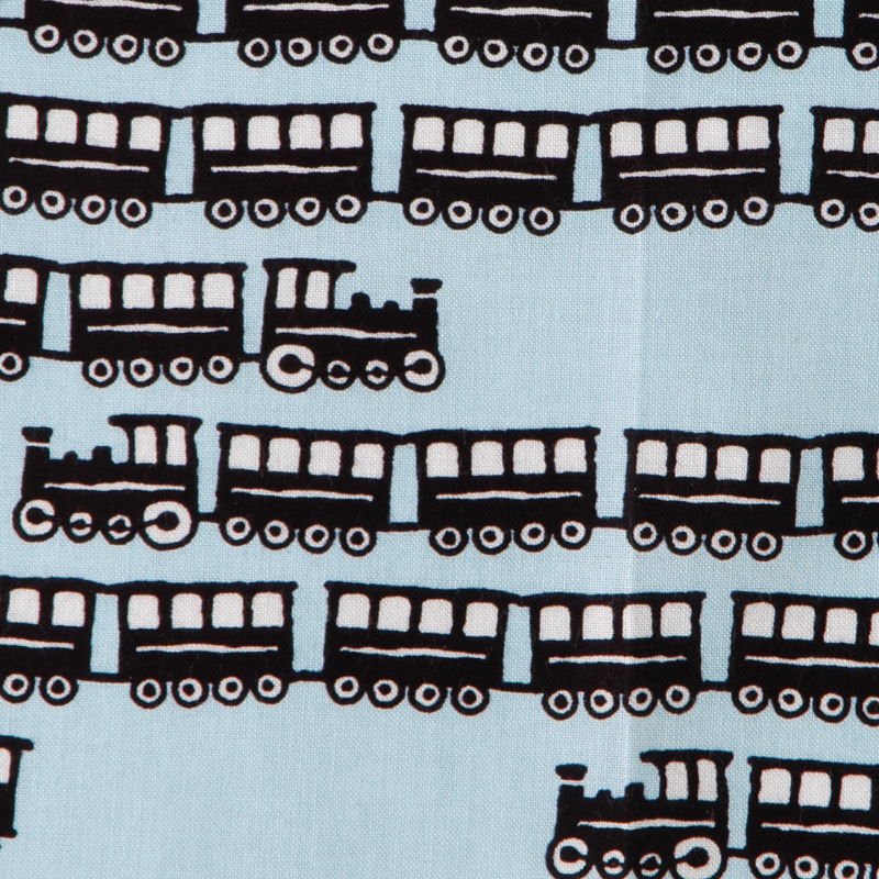 手ぬぐい総柄120㎝「汽車」（ブルー）