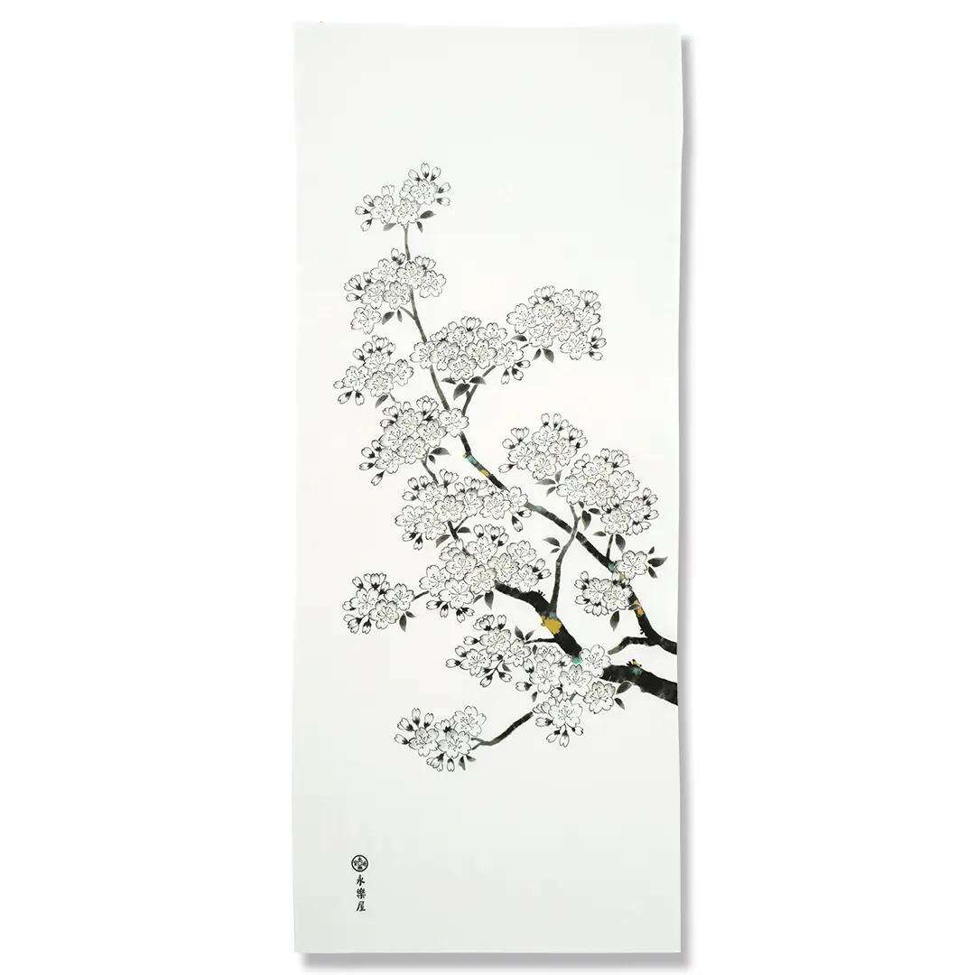 手ぬぐい「墨絵 桜」
