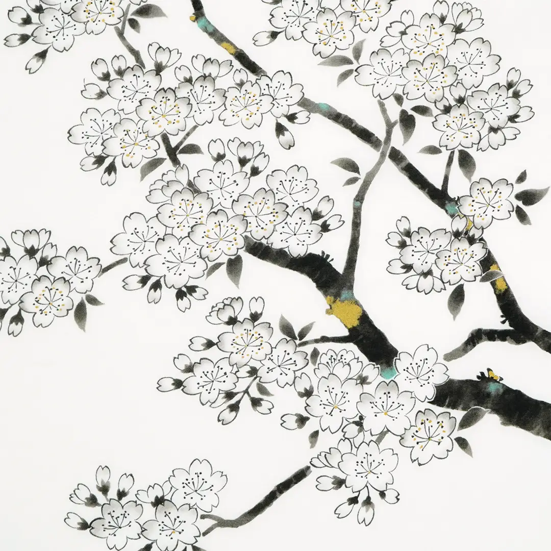 手ぬぐい「墨絵 桜」