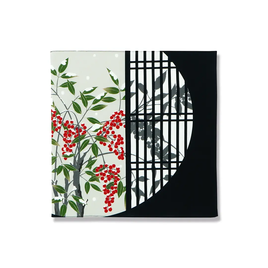 てはん「円窓の南天」