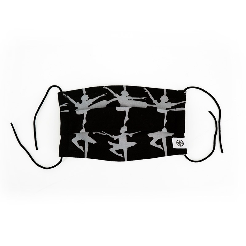 手ぬぐいマスク（二層） 「バレリーナ」（グレー）