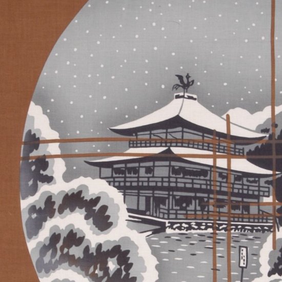 手ぬぐい「円窓の雪景色」
