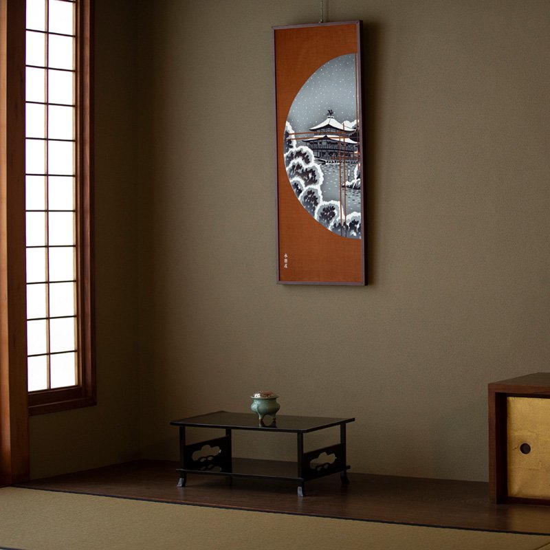 手ぬぐい「円窓の雪景色」