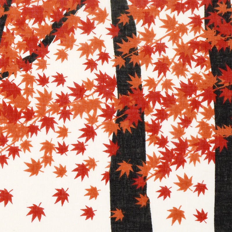 ガーゼ90cm「紅葉」（オレンジ）