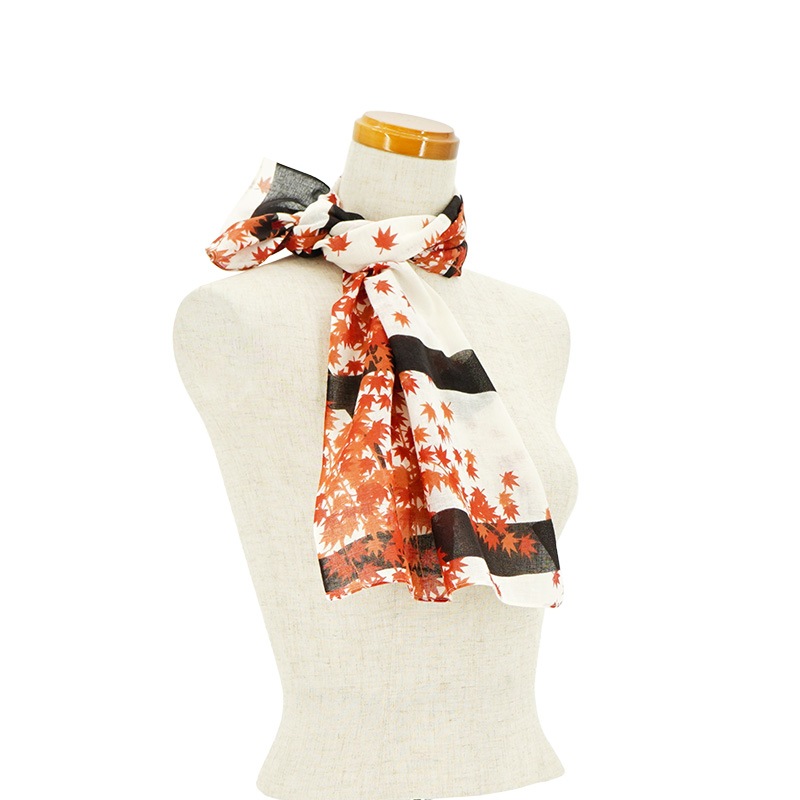 ガーゼ90cm「紅葉」（オレンジ）