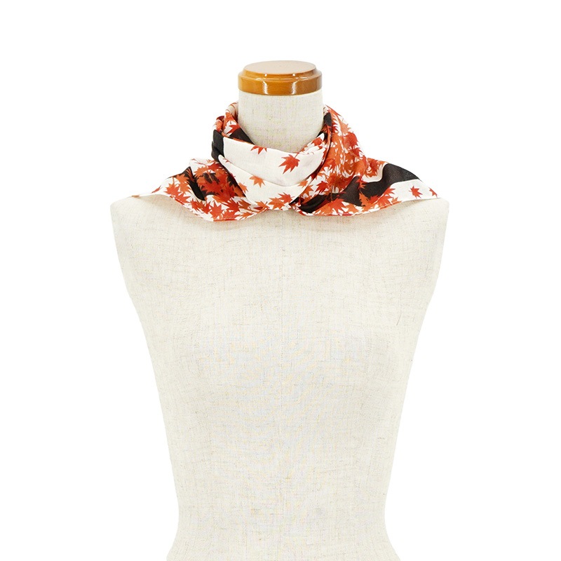 ガーゼ90cm「紅葉」（オレンジ）